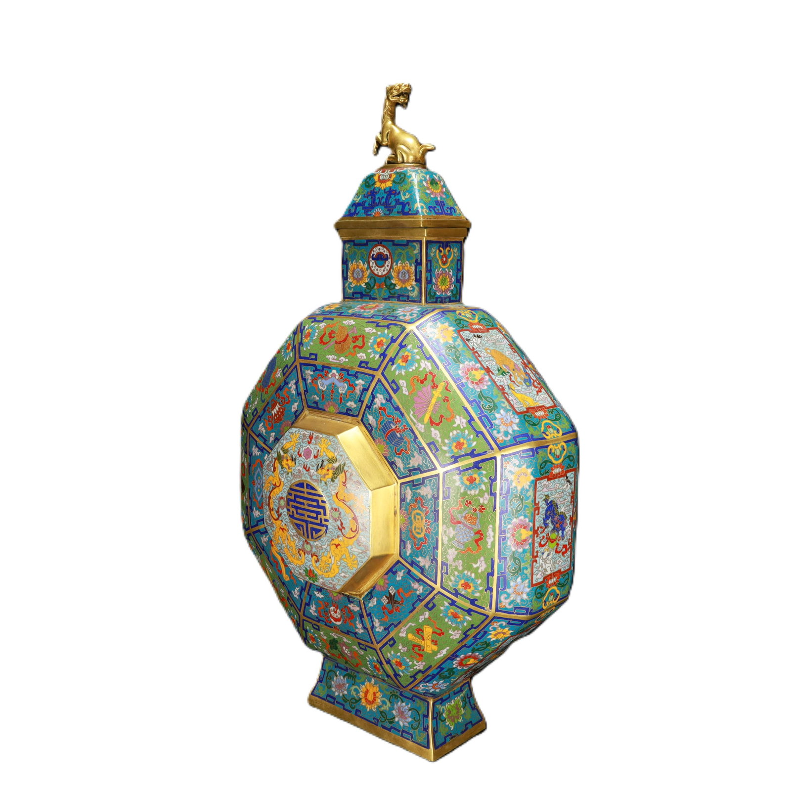 An Exquisite Cloisonne Eight Treasures Pattern Bottle - 4