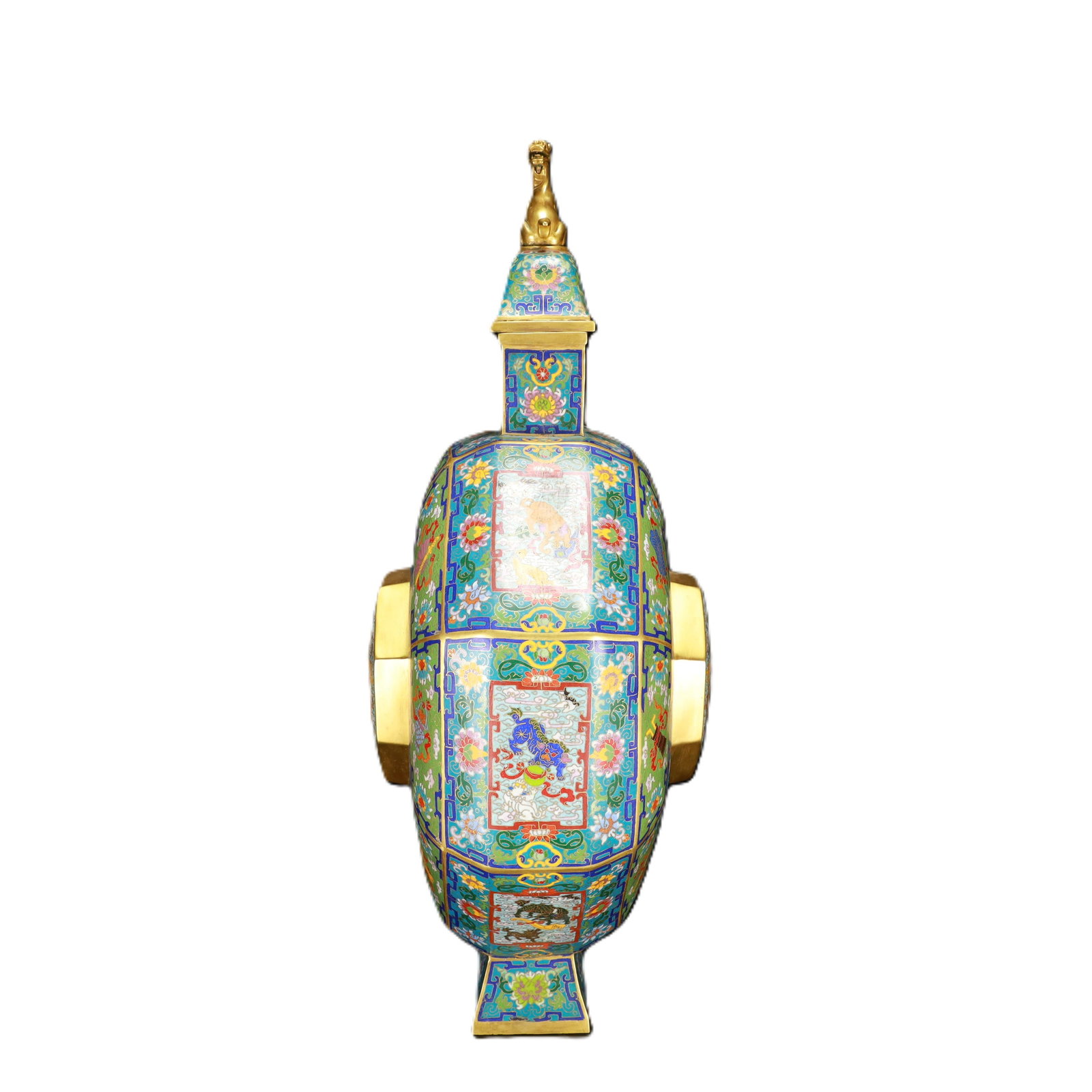 An Exquisite Cloisonne Eight Treasures Pattern Bottle - 5