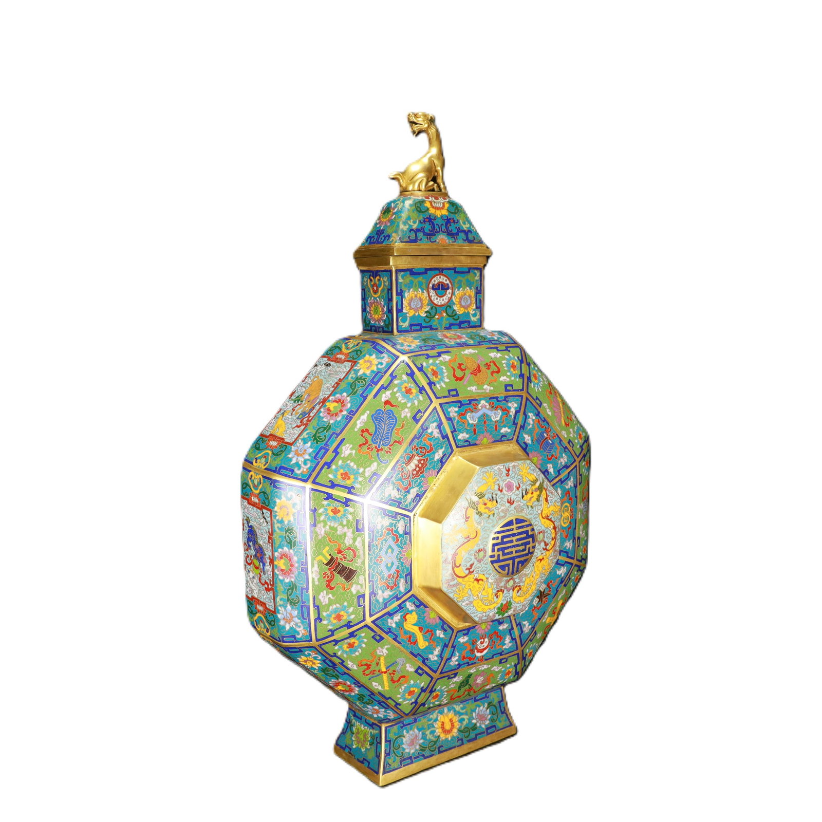 An Exquisite Cloisonne Eight Treasures Pattern Bottle - 6