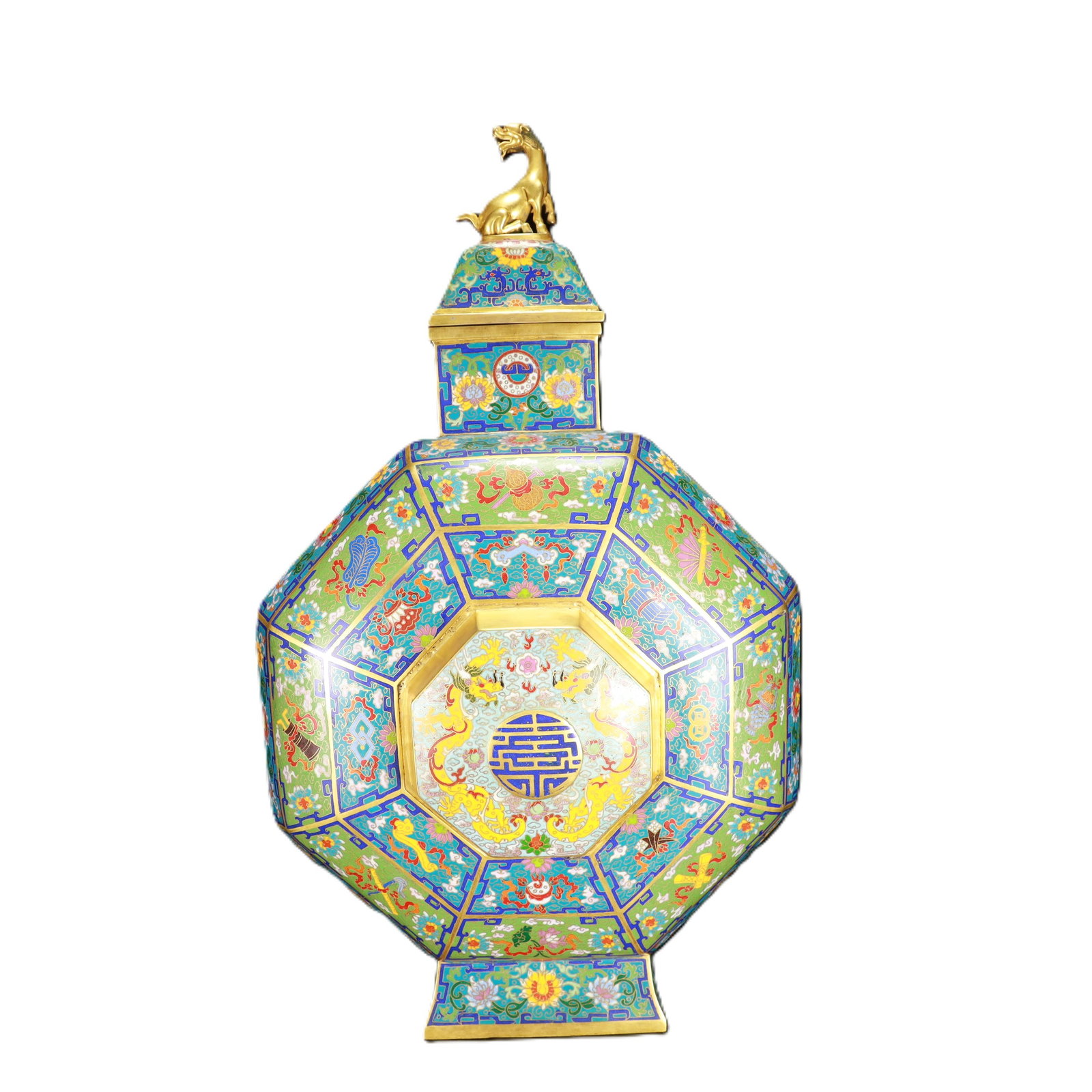 An Exquisite Cloisonne Eight Treasures Pattern Bottle - 7