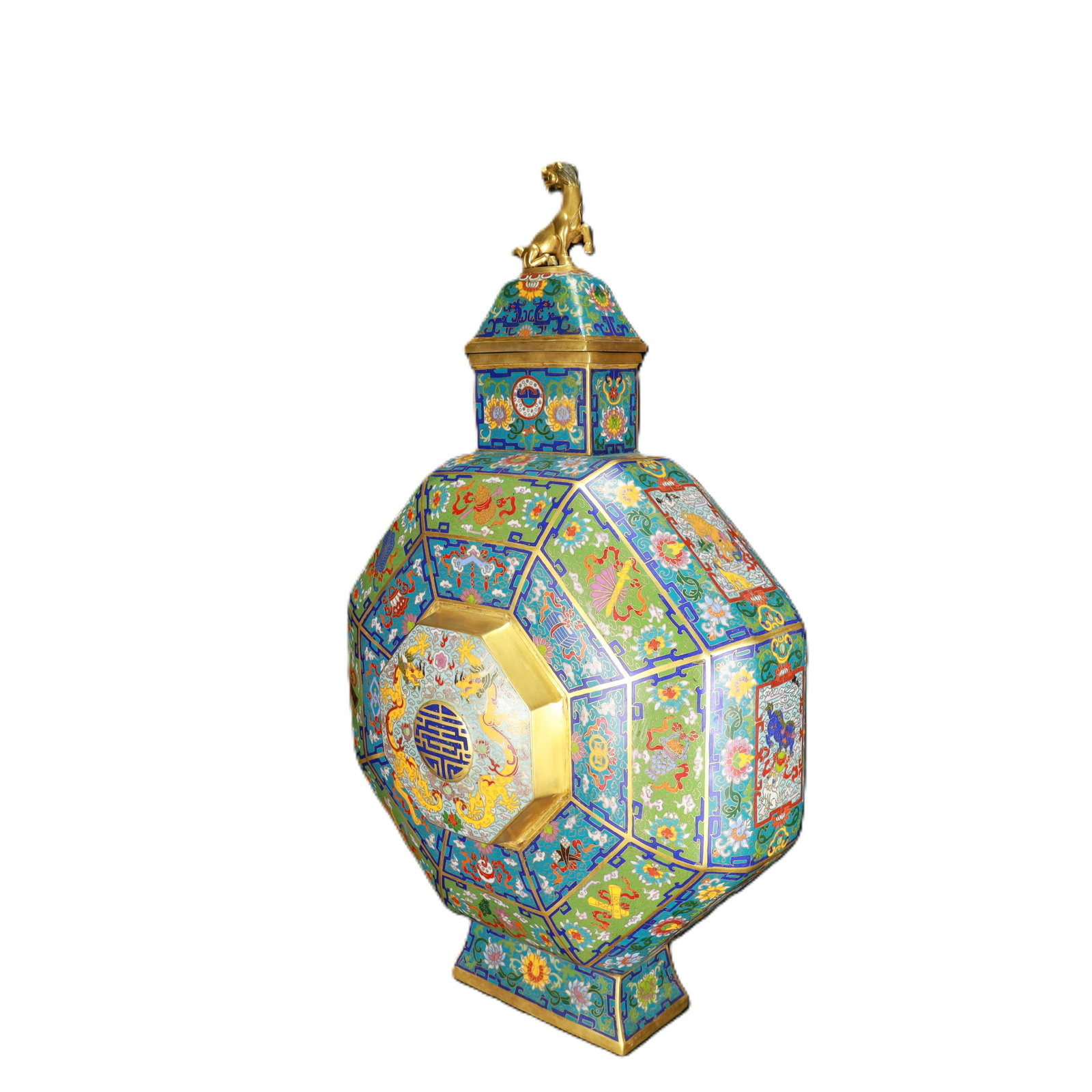 An Exquisite Cloisonne Eight Treasures Pattern Bottle - 8