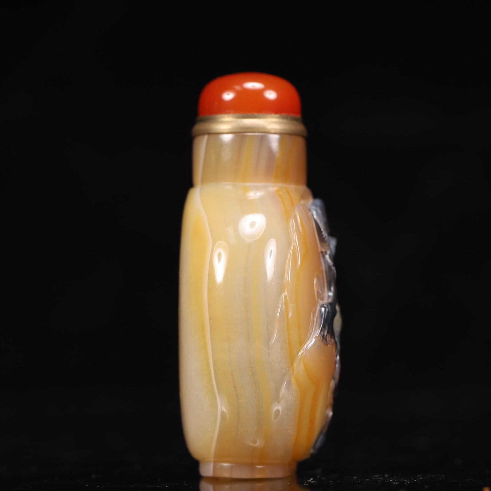 An Exquisite Agate Figure and Goose Pattern Snuff Bottle - 4