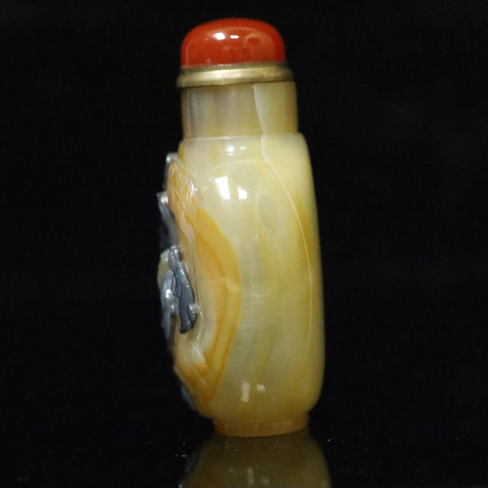 An Exquisite Agate Figure and Goose Pattern Snuff Bottle - 6