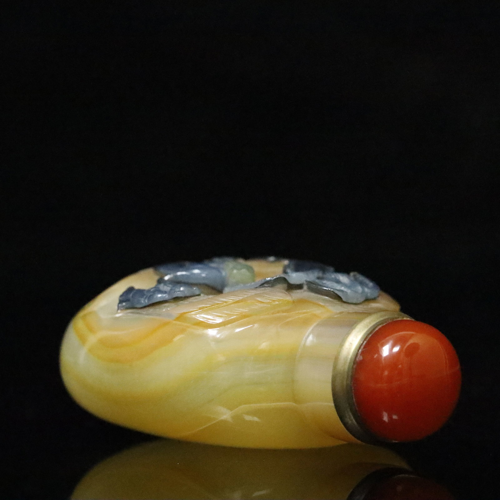 An Exquisite Agate Figure and Goose Pattern Snuff Bottle - 7