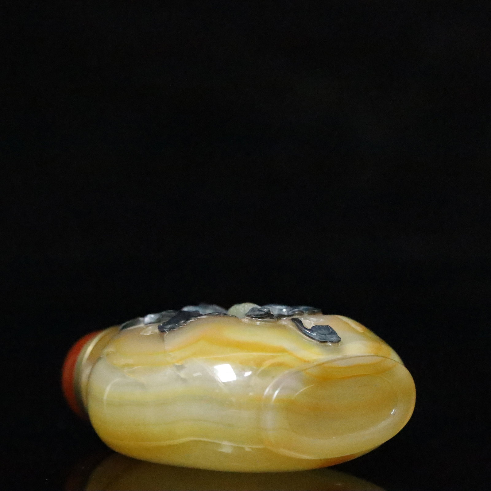 An Exquisite Agate Figure and Goose Pattern Snuff Bottle - 9