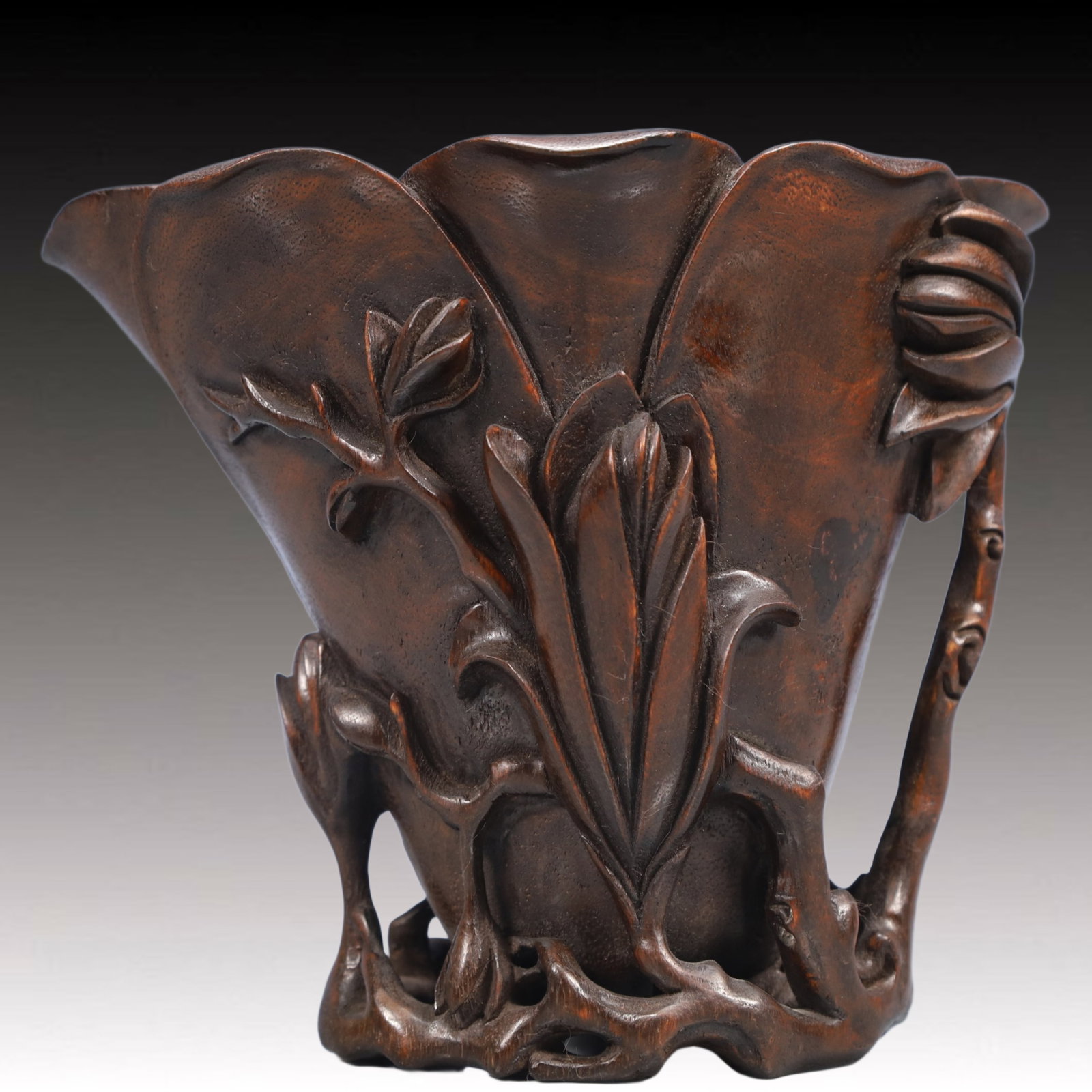 An Exquisite Eaglewood Flower Pattern Cup - 5