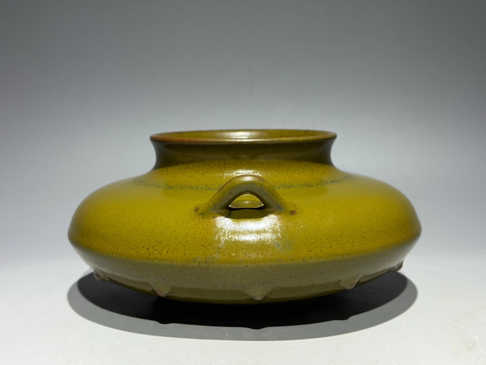 An Exquisite Teadust Glazed Double-Ears and Tripod Censer - 3