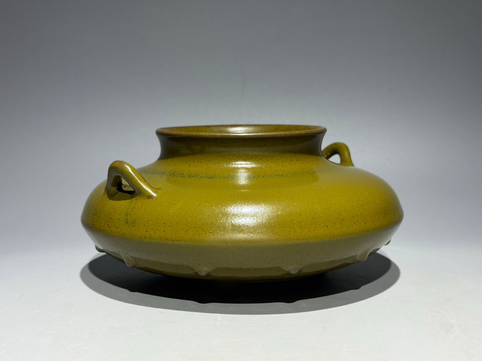 An Exquisite Teadust Glazed Double-Ears and Tripod Censer - 4