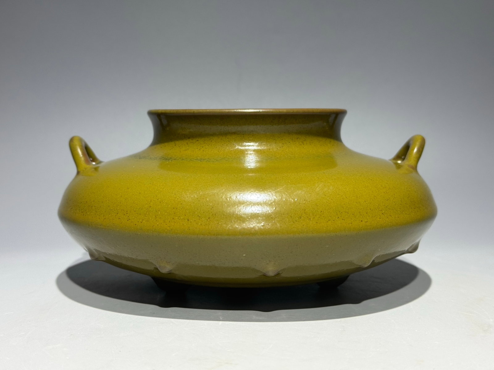 An Exquisite Teadust Glazed Double-Ears and Tripod Censer - 5