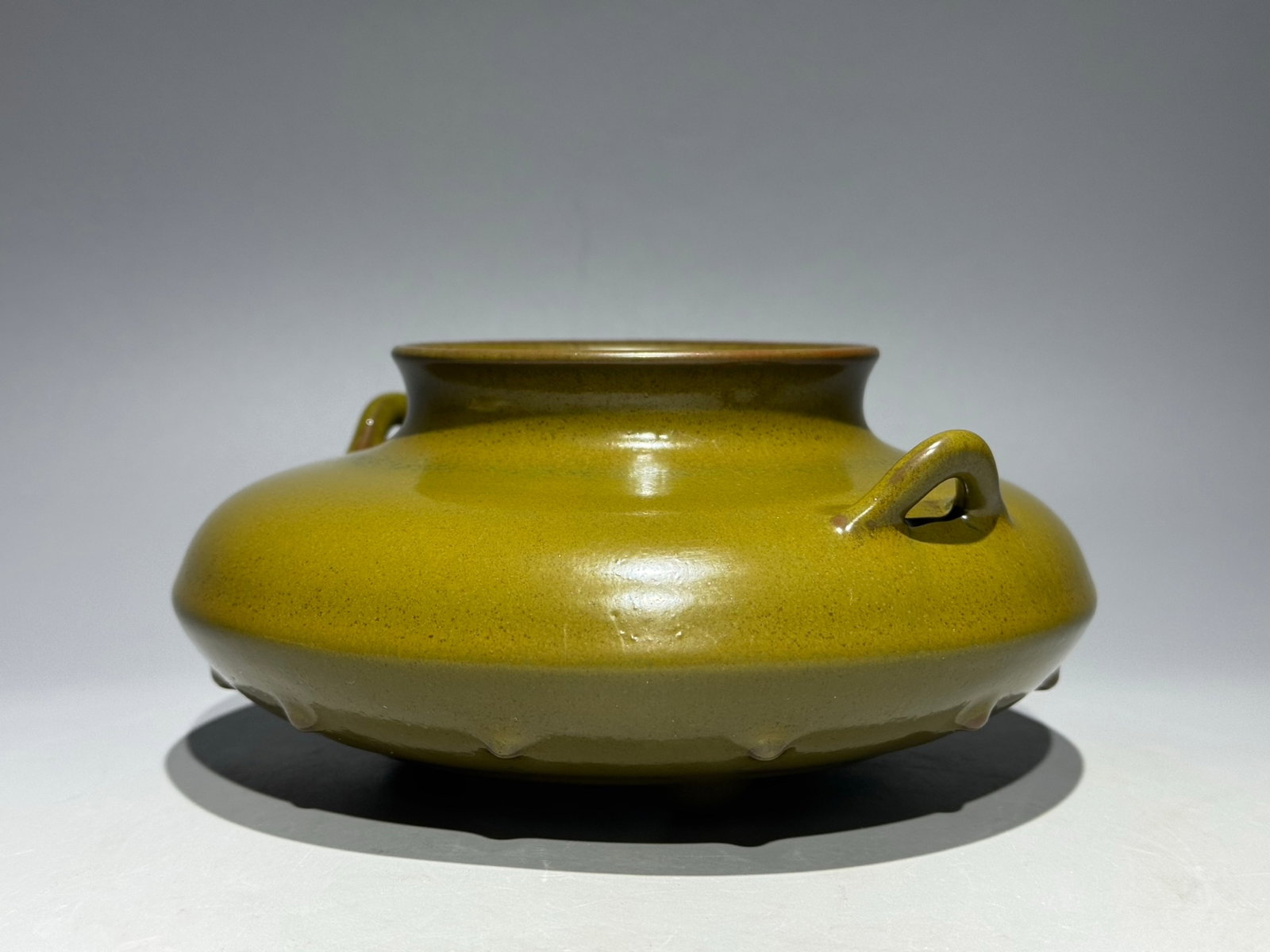 An Exquisite Teadust Glazed Double-Ears and Tripod Censer - 6
