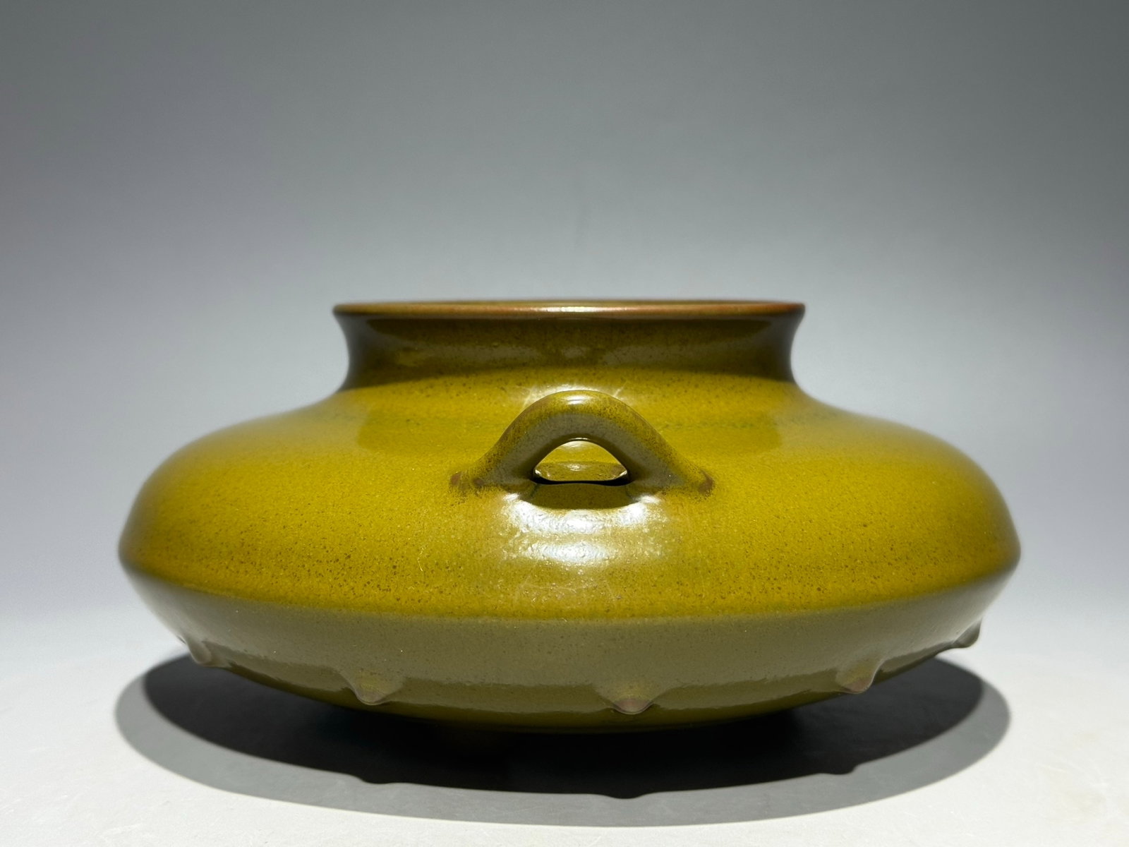 An Exquisite Teadust Glazed Double-Ears and Tripod Censer - 7