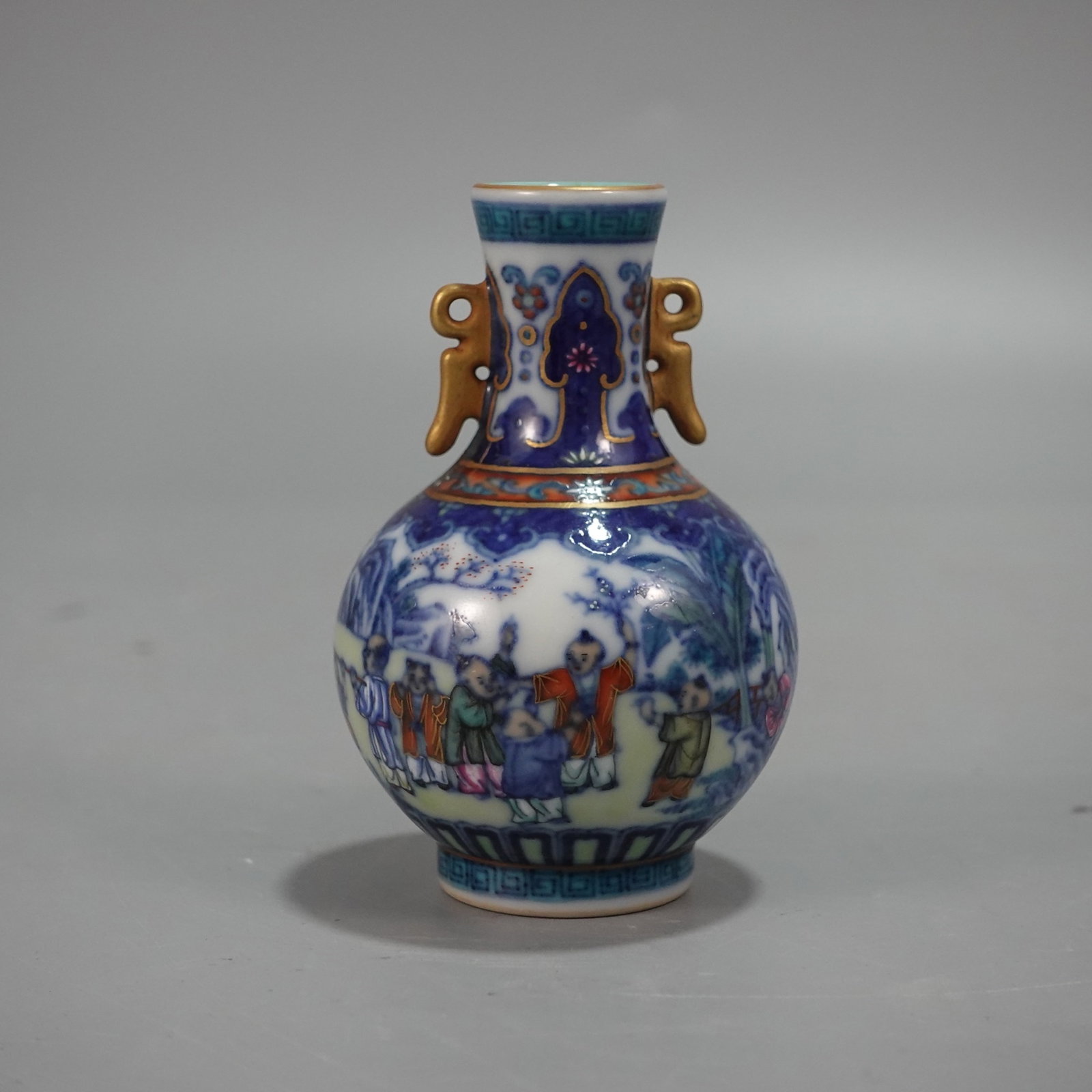 An Exquisite Doucai Figure Pattern Double-Ears Vase (1 of 8)