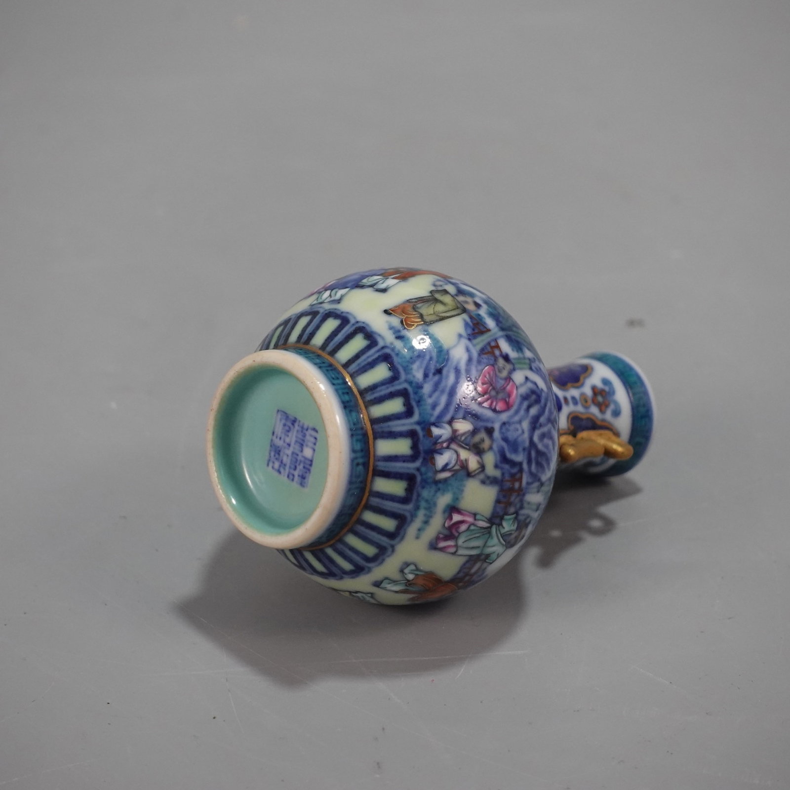 An Exquisite Doucai Figure Pattern Double-Ears Vase - 7