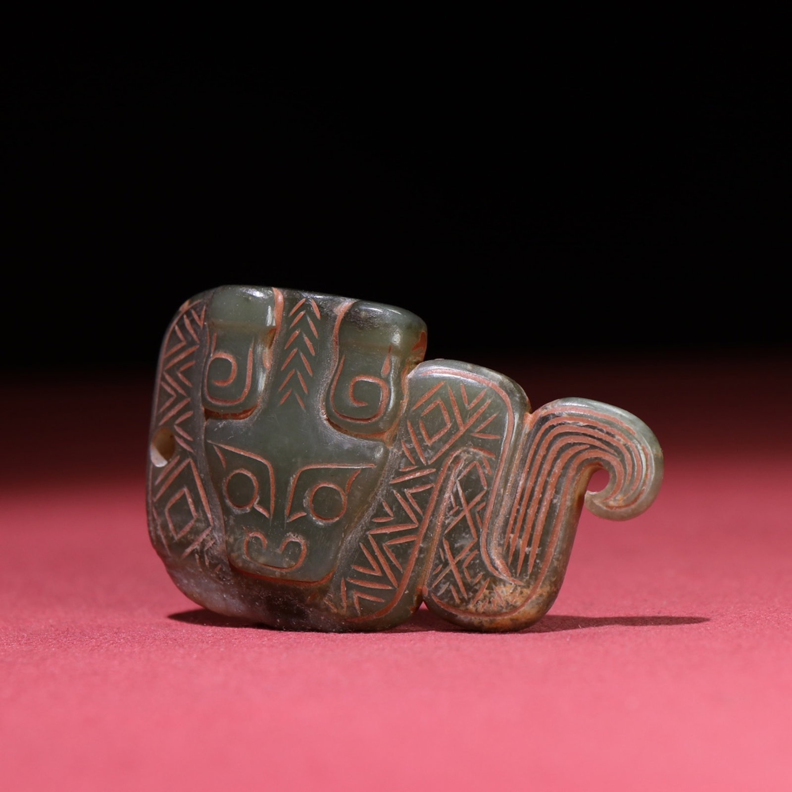 White Jade Dragon Pattern Pendant - 4