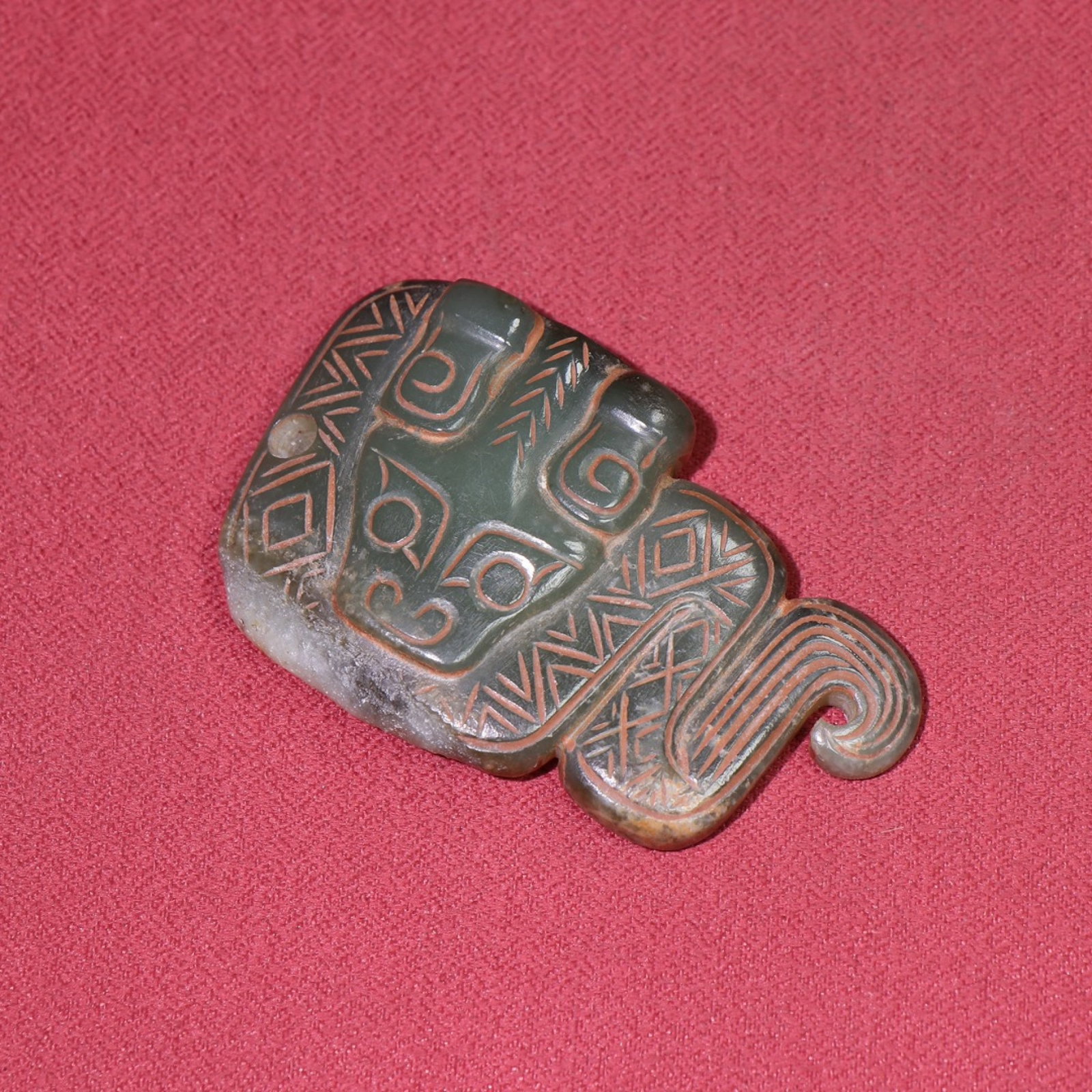 White Jade Dragon Pattern Pendant - 7