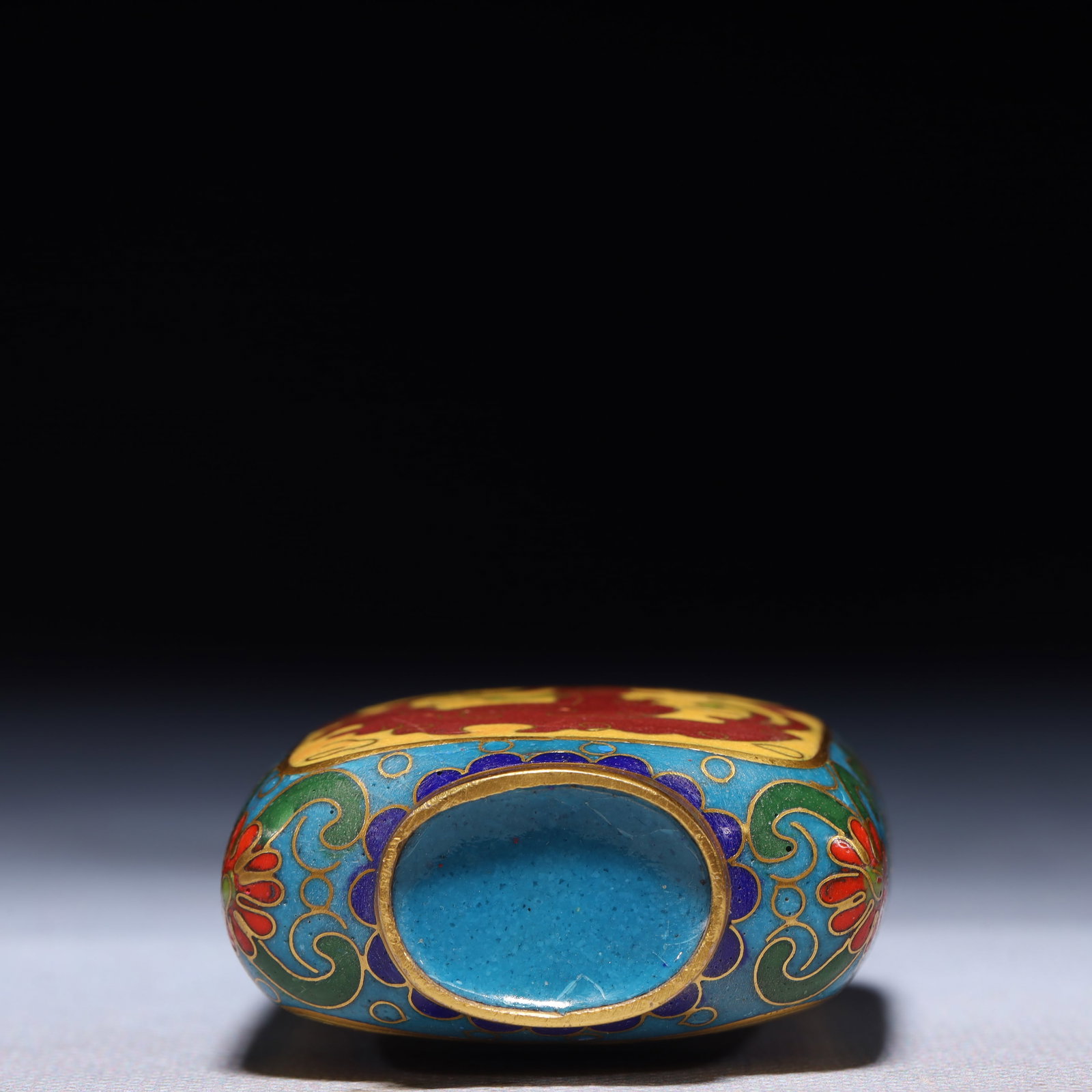 An Exquisite Cloisonne Auspicious Cloud and Phoenix Pattern Snuff Bottle - 8