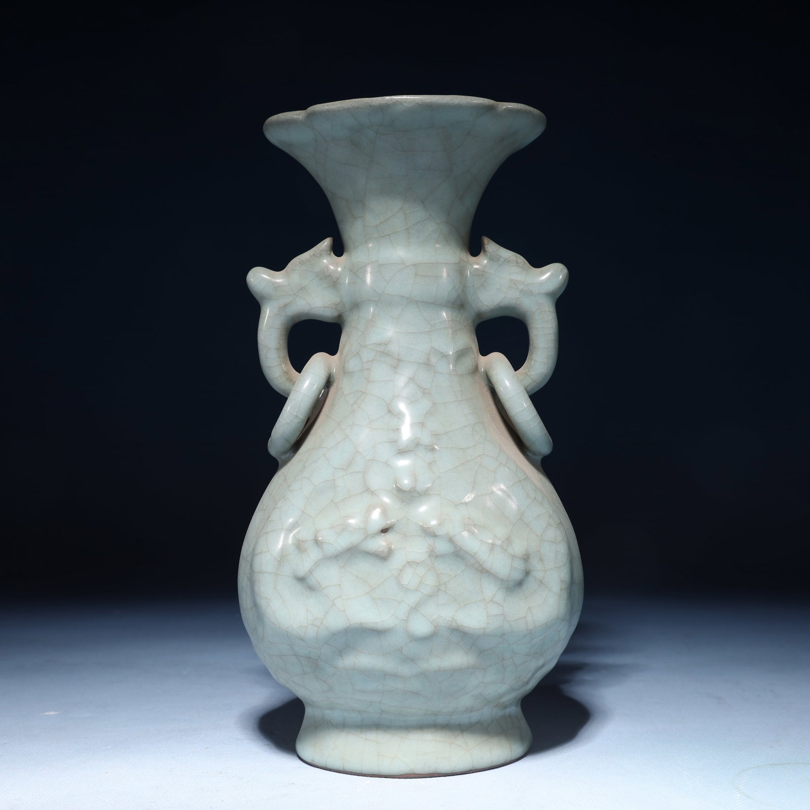 An Exquisite Guan yao Double-Ears Vase (1 of 10)