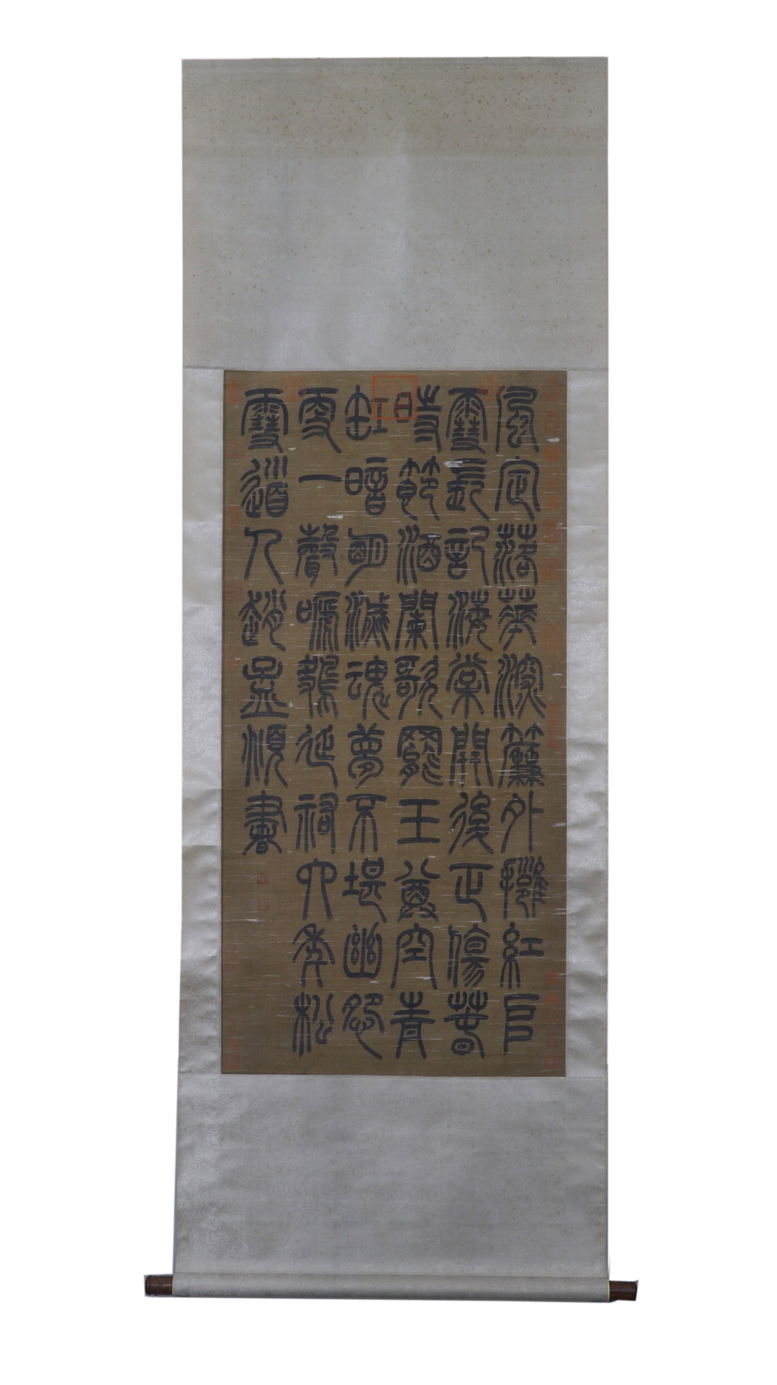 A Chinese Vertical Scroll Ink Calligraphy on Paper: A Chinese Vertical Scroll Ink Calligraphy on Paper,Zhao Mengfu,Size:24inx49.2in 一幅中国水墨书法立轴,赵孟頫