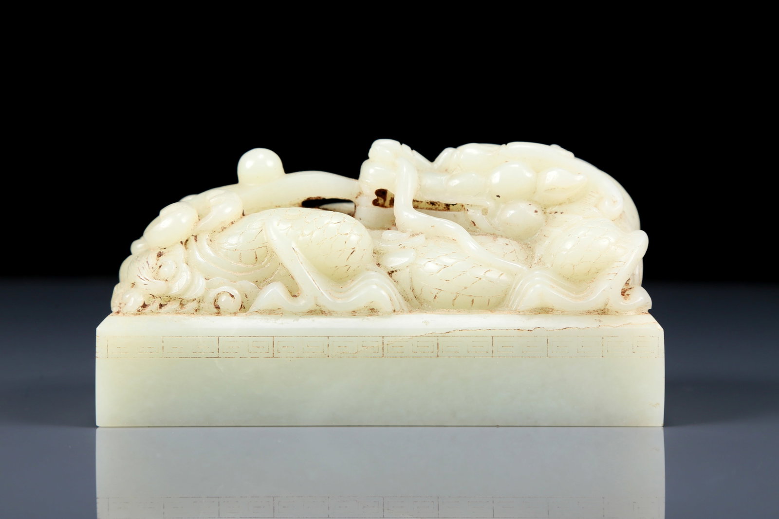 An Exquisite White Jade Dragon pattern seal - 2