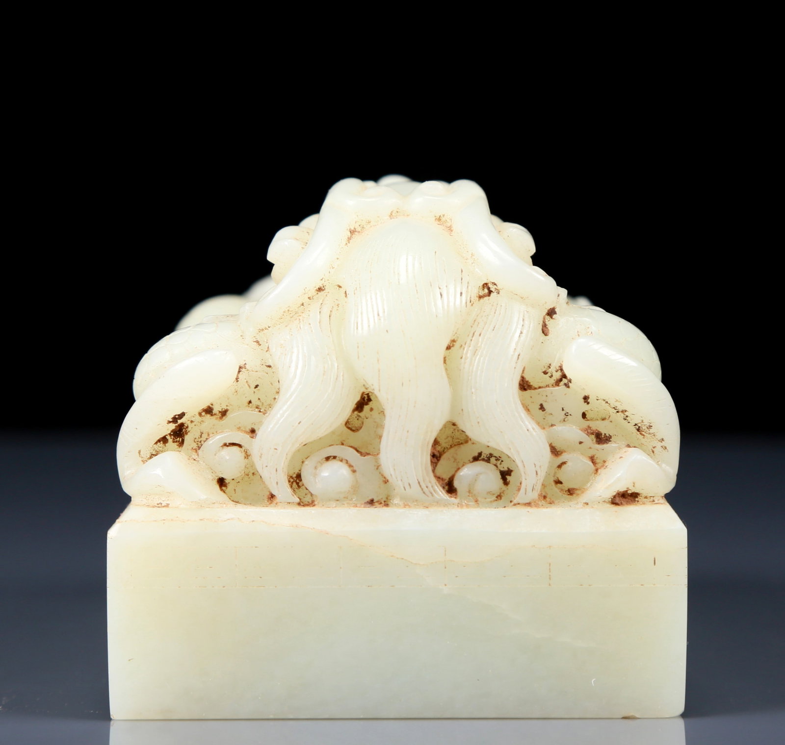 An Exquisite White Jade Dragon pattern seal - 3