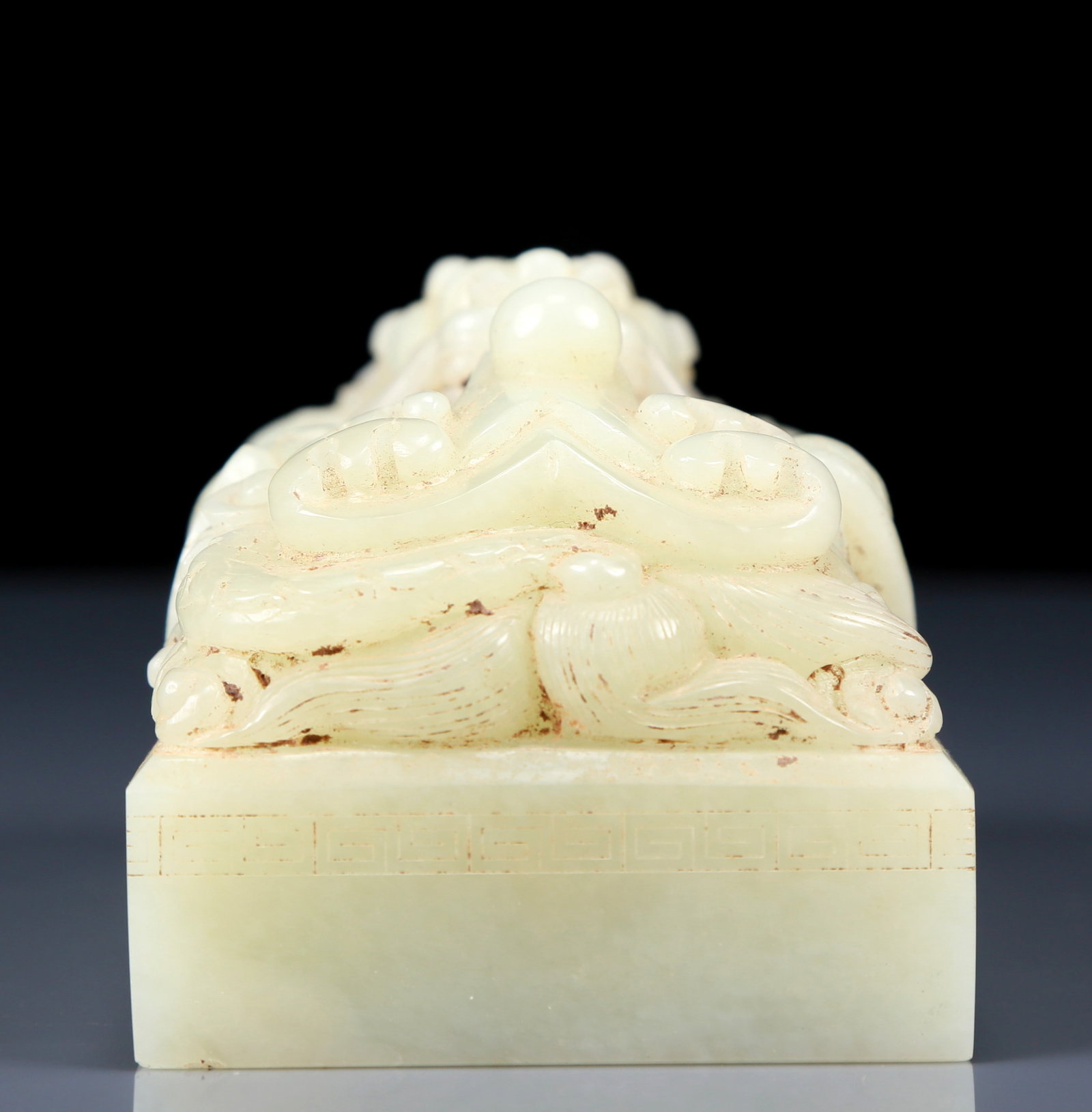 An Exquisite White Jade Dragon pattern seal - 5
