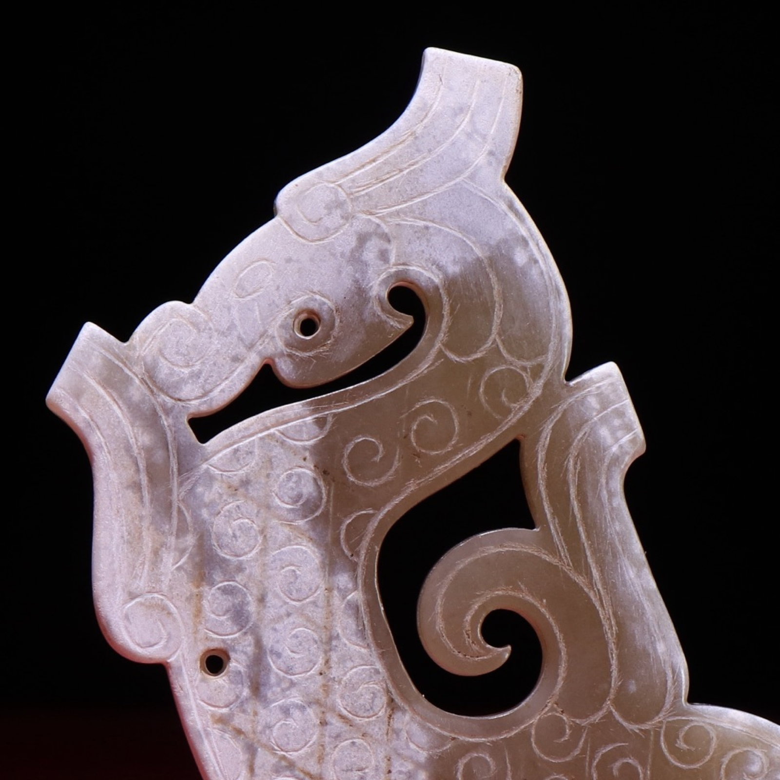 White Jade Dragon Pendant - 2