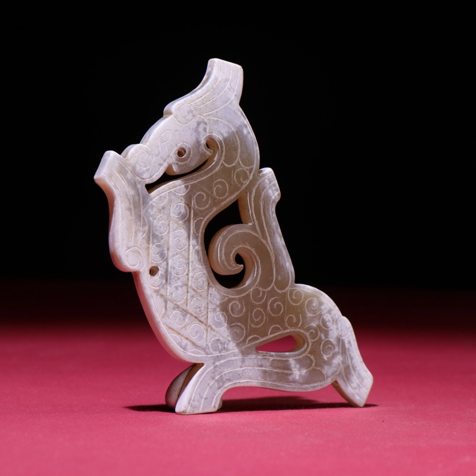 White Jade Dragon Pendant - 5