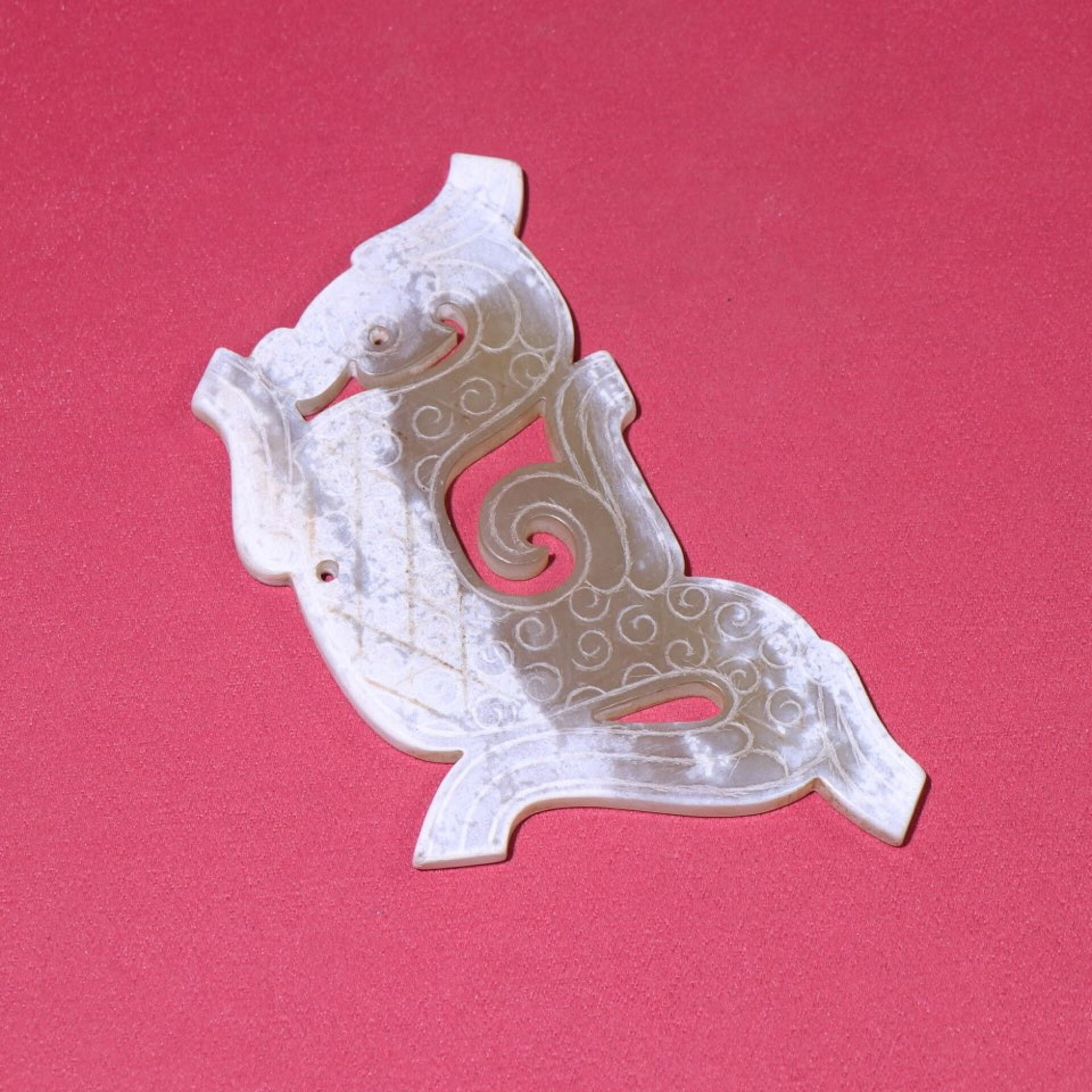 White Jade Dragon Pendant - 8