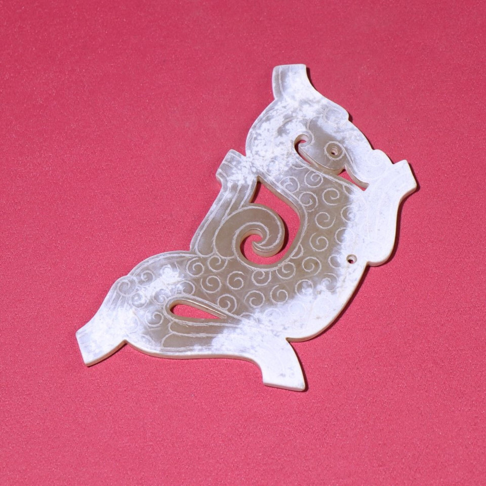White Jade Dragon Pendant - 9