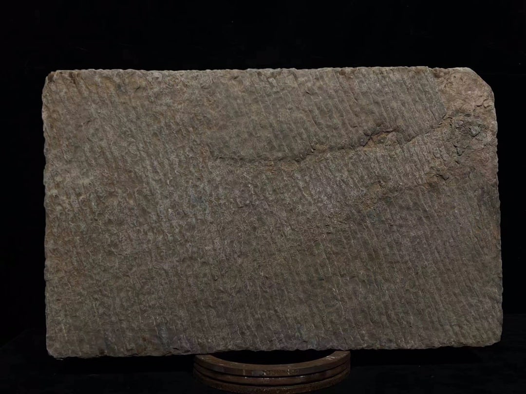 A Rare Limestone Buddha Pattern Ornament,With Scriptures - 9