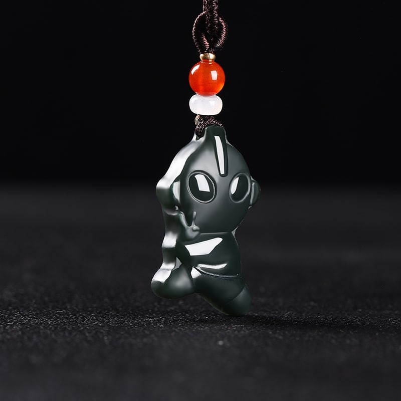 An Exquisite Cyan jade Figure Pendant: An Exquisite Cyan jade Figure Pendant,Size:1.3inx0.8inx0.3in 青玉人物挂件