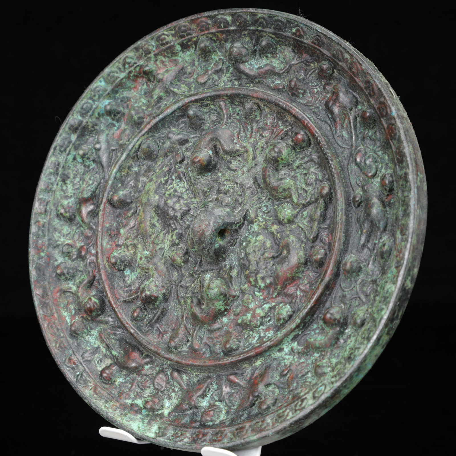 An Archaic Bronze Animal Pattern Round Mirror - 6