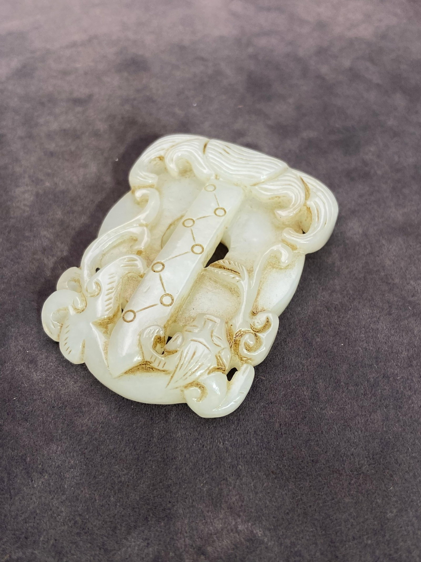 An Exquisite White Jade Chi-Dragon Pattern Pendant - 7