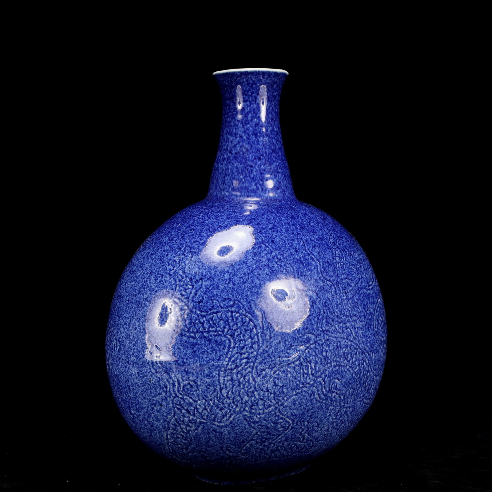 A Huge Blue Glazed Vase - 8