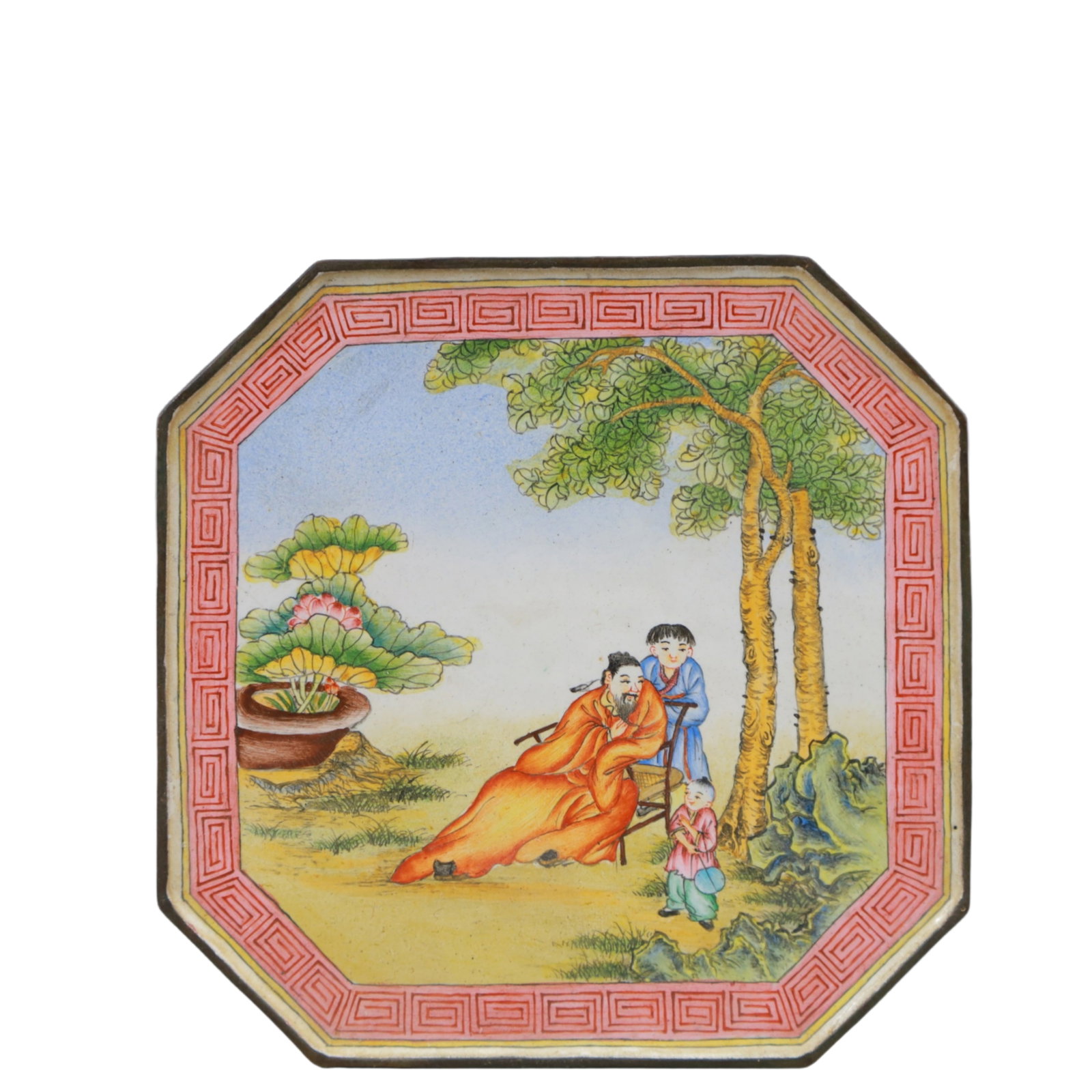 An Exquisite Painted Enamel Figure Pattern Cover Box - 5