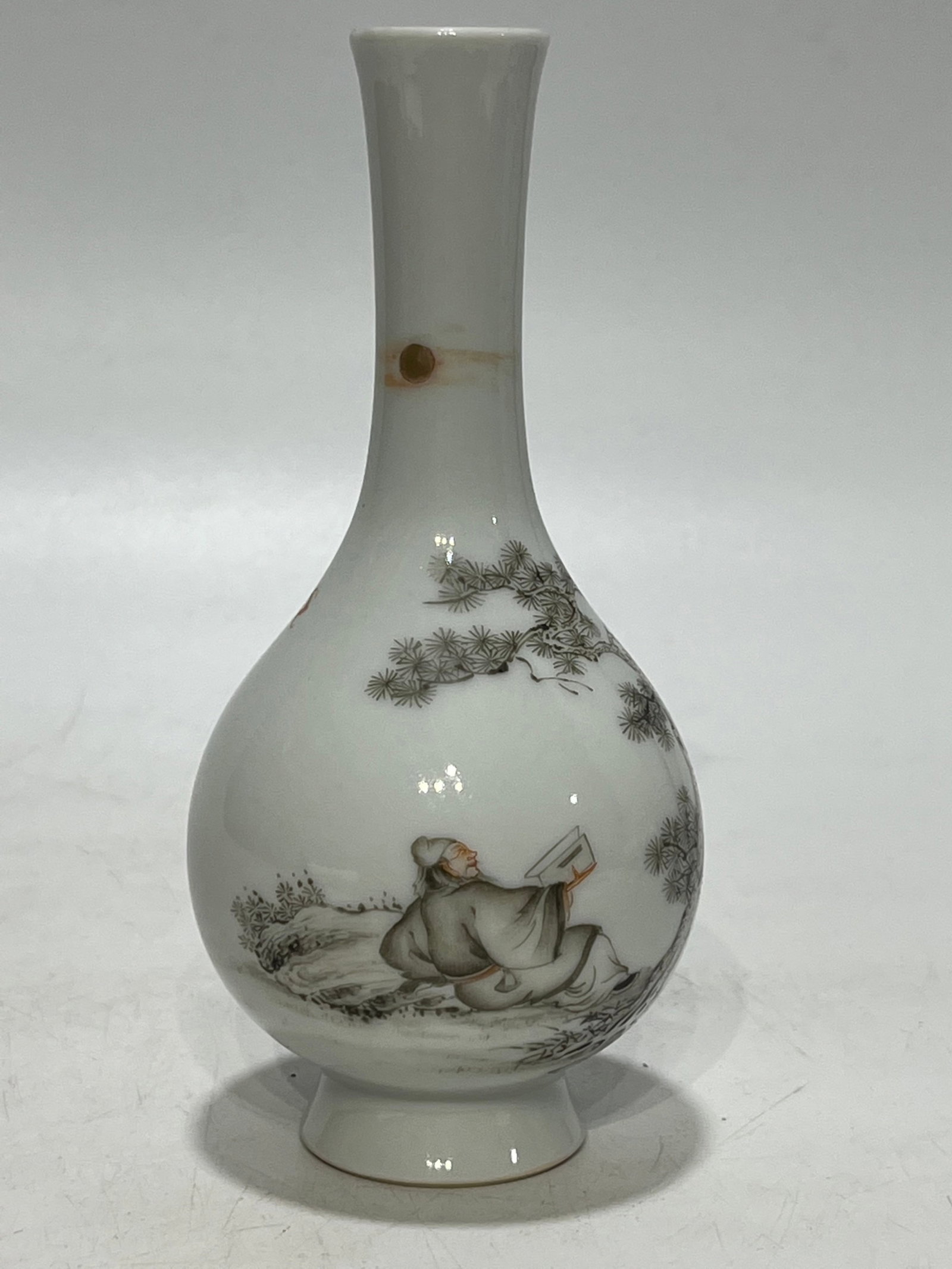 An Exquisite Ink Color Figure Pattern Vase - 7