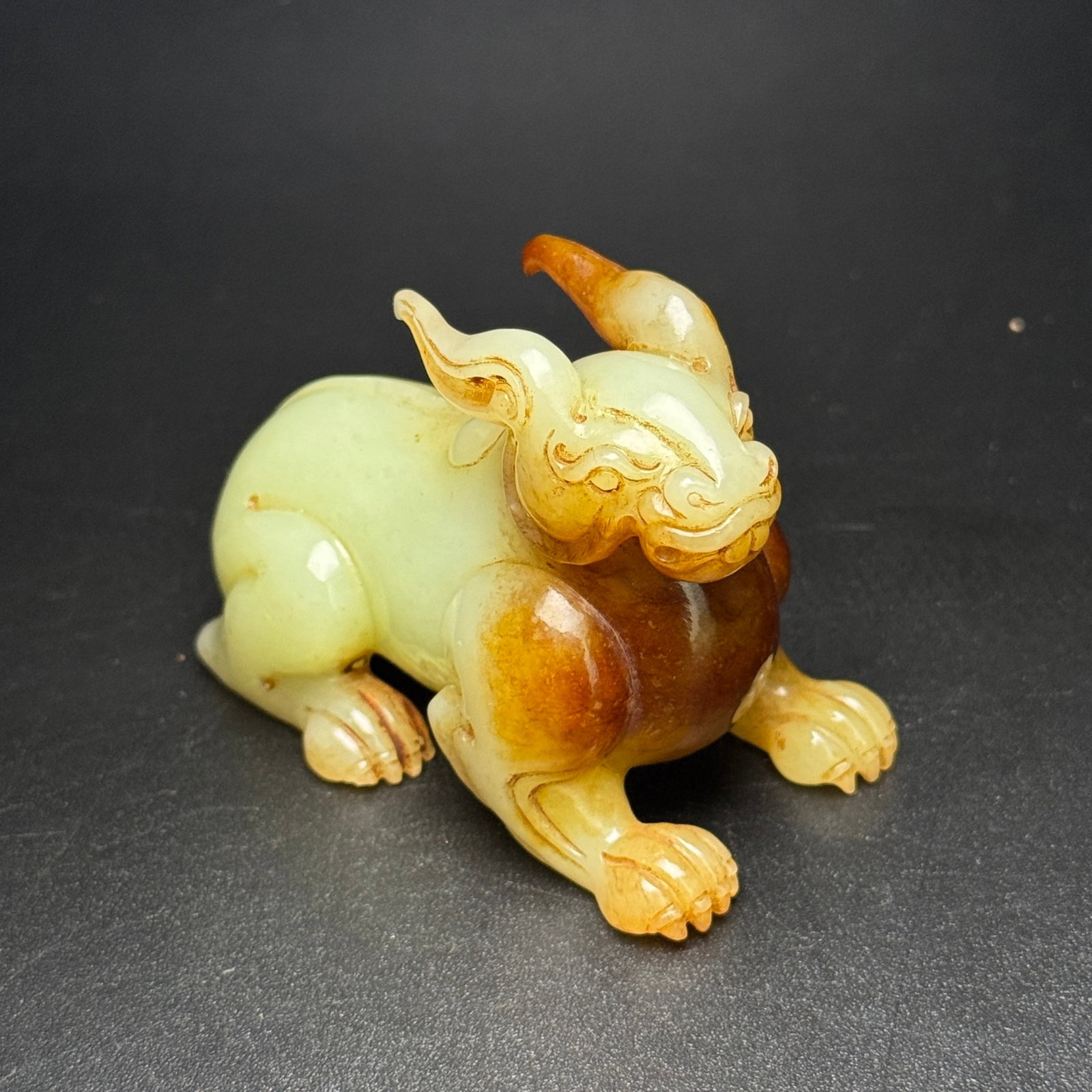 An Exquisite White Jade Rabbit Hand Piece (1 of 7)