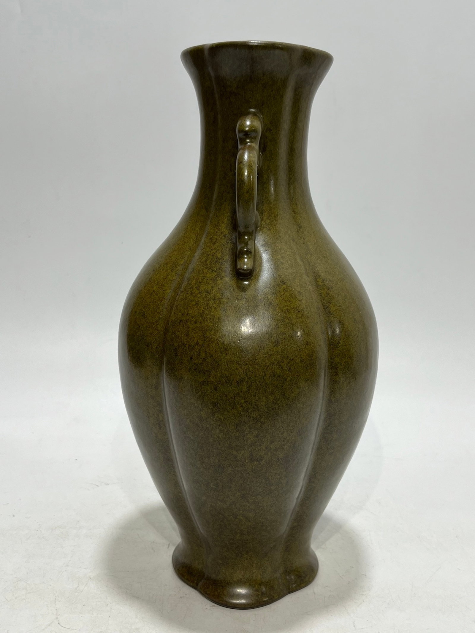 A Rare Teadust Glazed Double-Ears Vase - 4