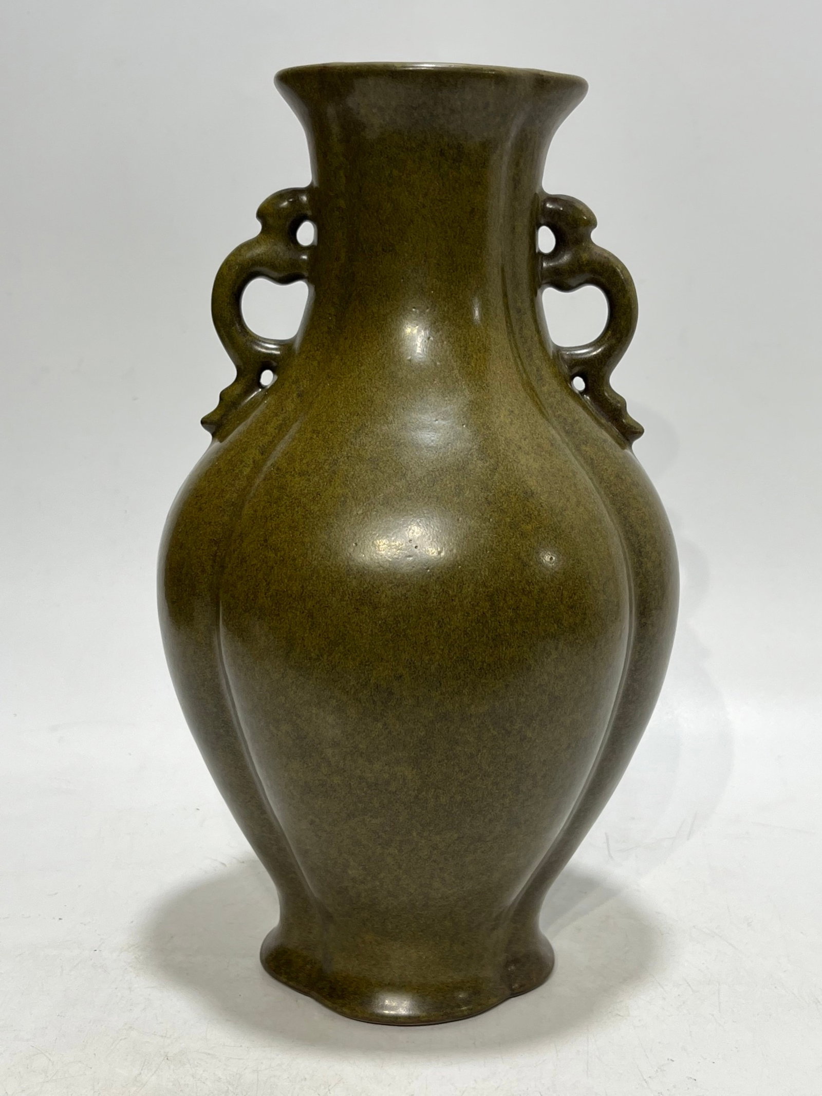 A Rare Teadust Glazed Double-Ears Vase - 5