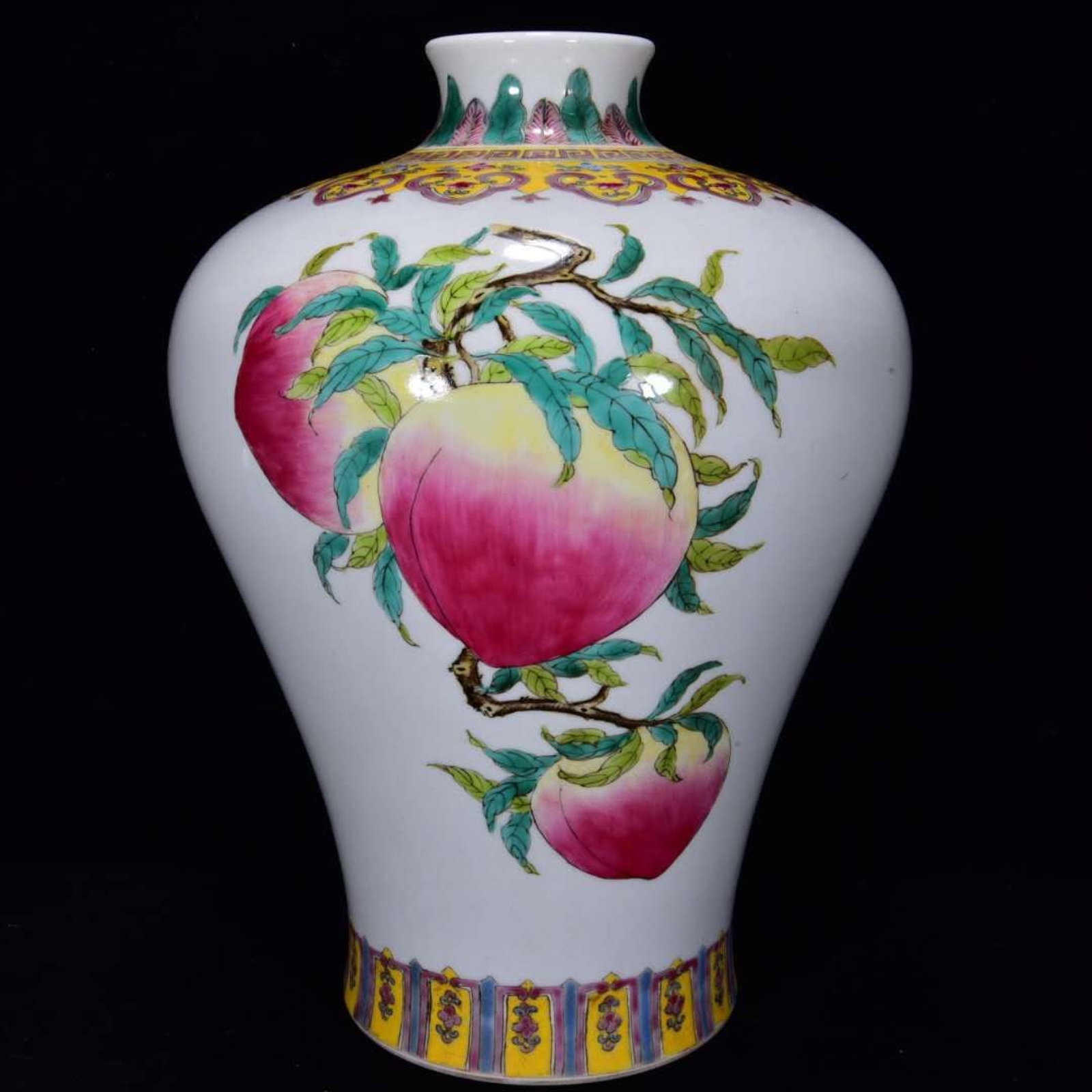 A Rare Famille-Rose Fruit Pattern Vase - 2