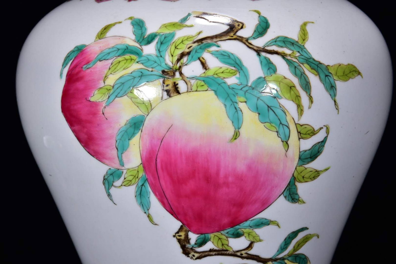 A Rare Famille-Rose Fruit Pattern Vase - 5
