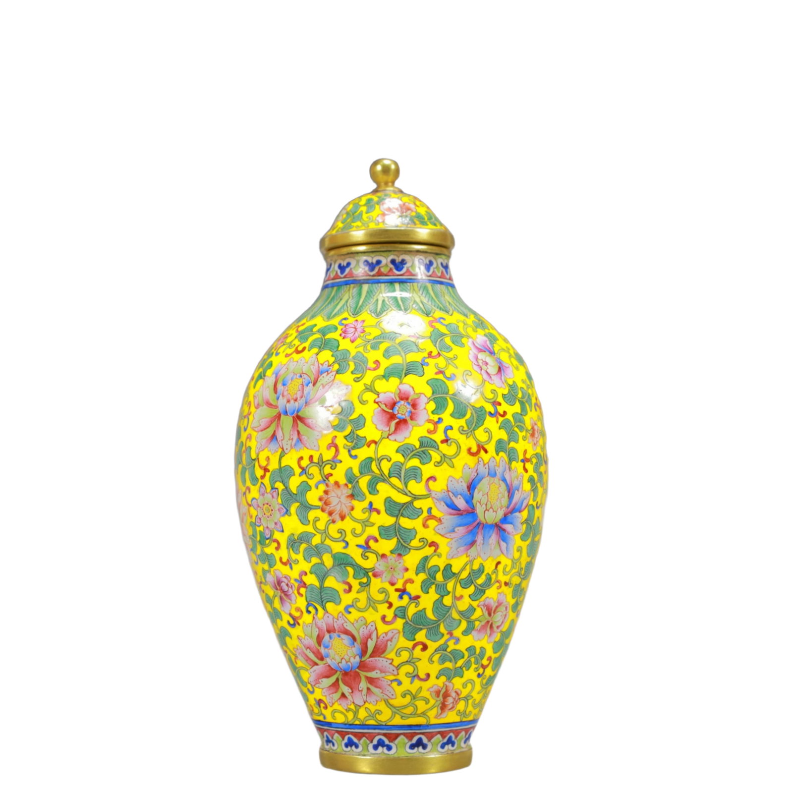 An Exquisite Painted Enamel Lotus Pattern Snuff Bottle - 2