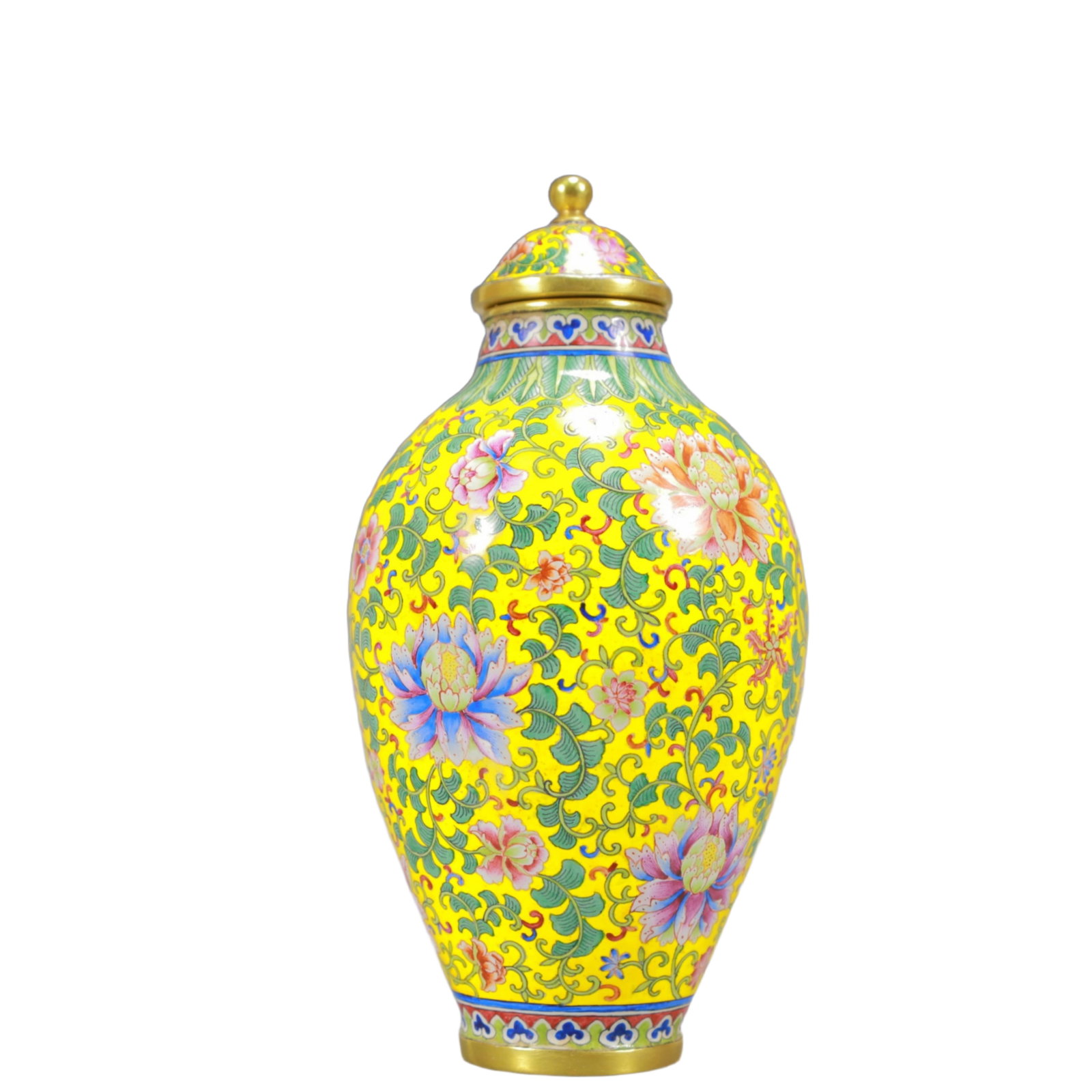 An Exquisite Painted Enamel Lotus Pattern Snuff Bottle - 3