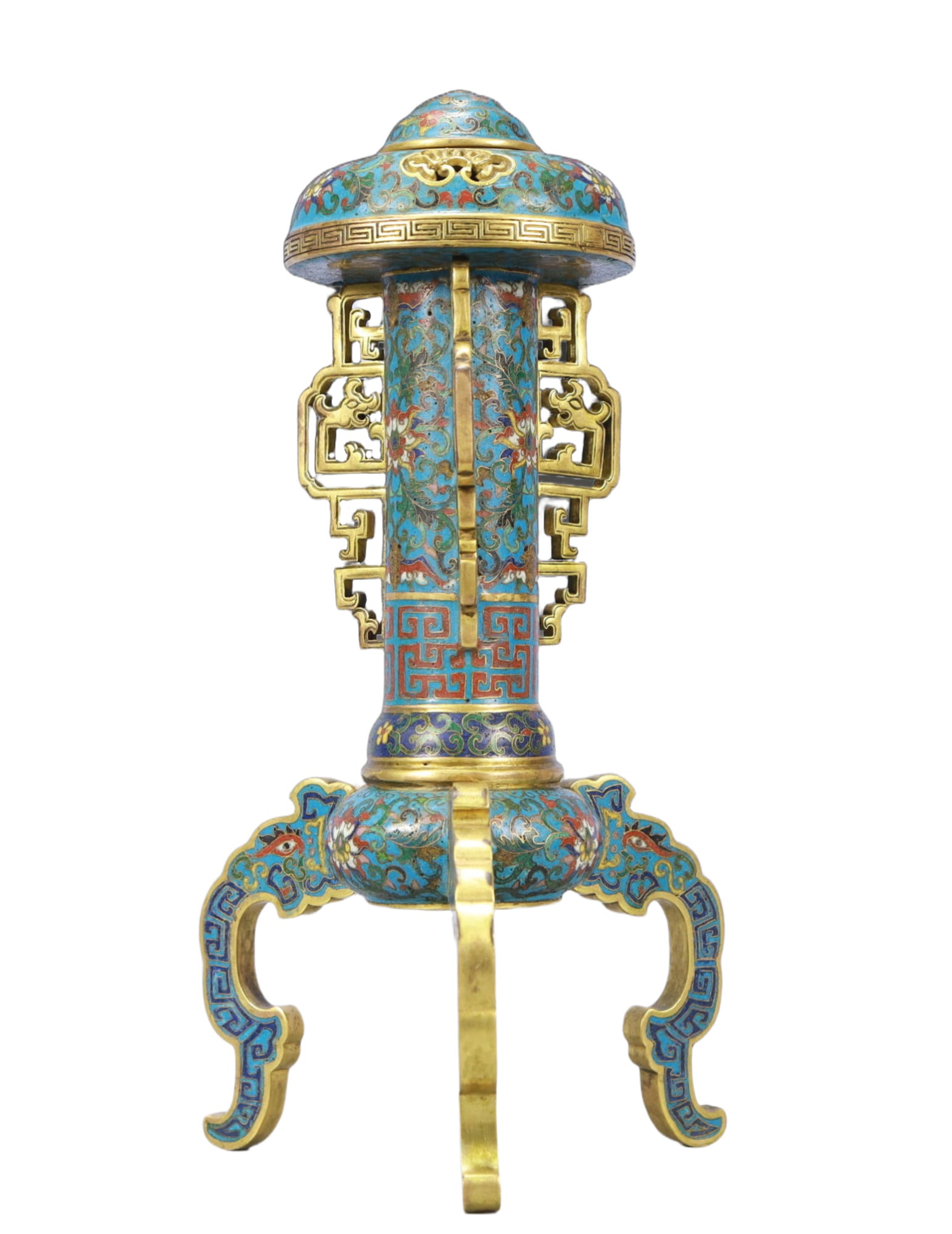 An Exquisite Cloisonne Lotus Pattern Hatstand - 3