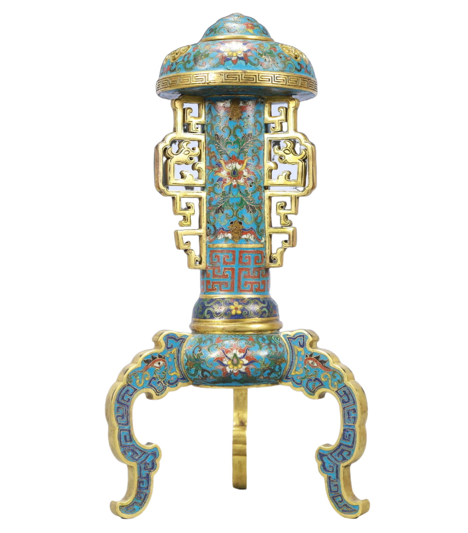 An Exquisite Cloisonne Lotus Pattern Hatstand - 4