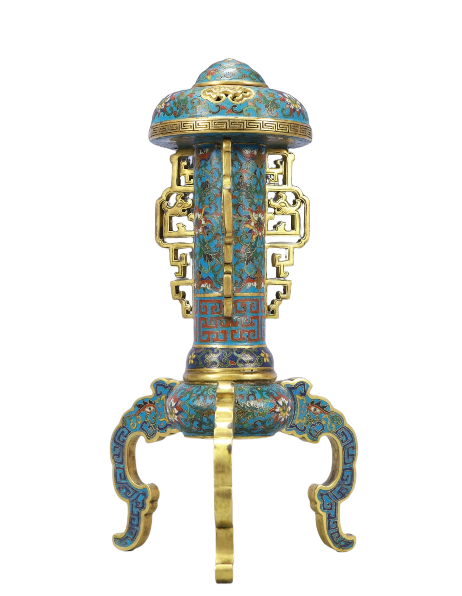An Exquisite Cloisonne Lotus Pattern Hatstand - 5