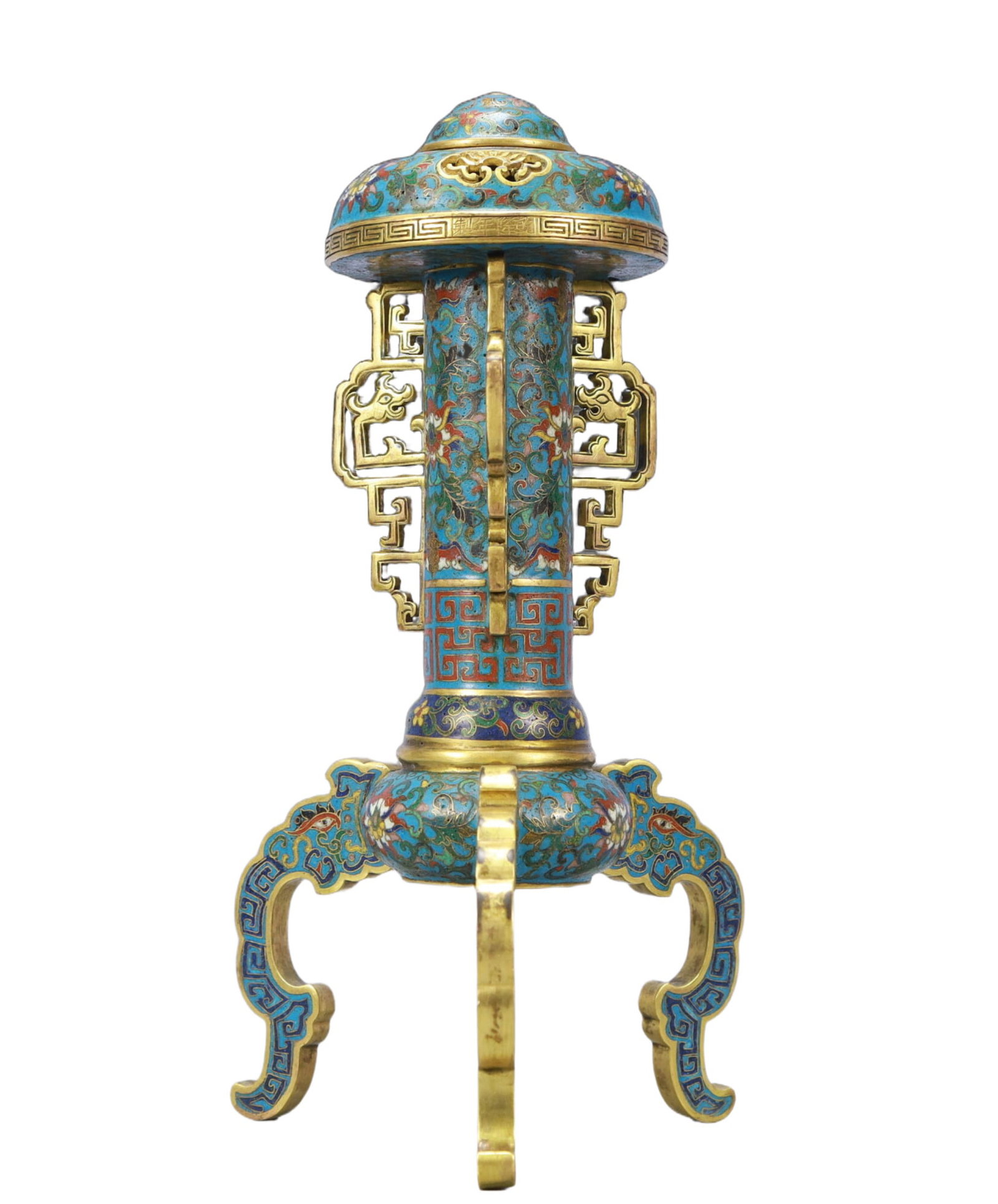 An Exquisite Cloisonne Lotus Pattern Hatstand - 7