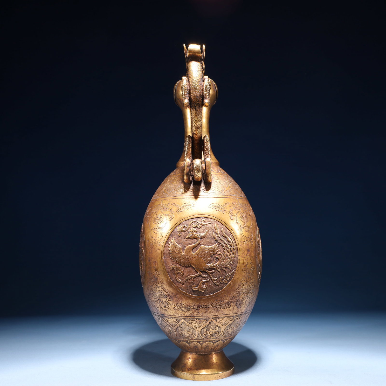 An Exquisite Gilt Bronze Auspicious Beast Pattern Ewer - 8
