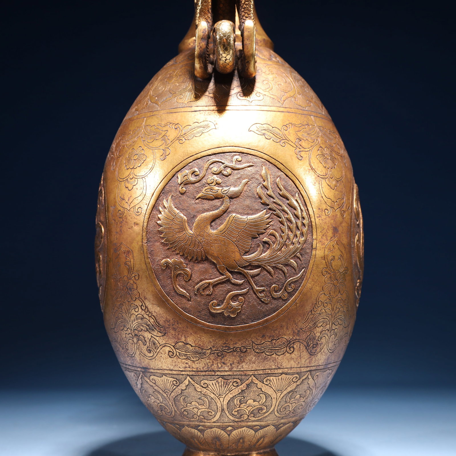 An Exquisite Gilt Bronze Auspicious Beast Pattern Ewer - 9