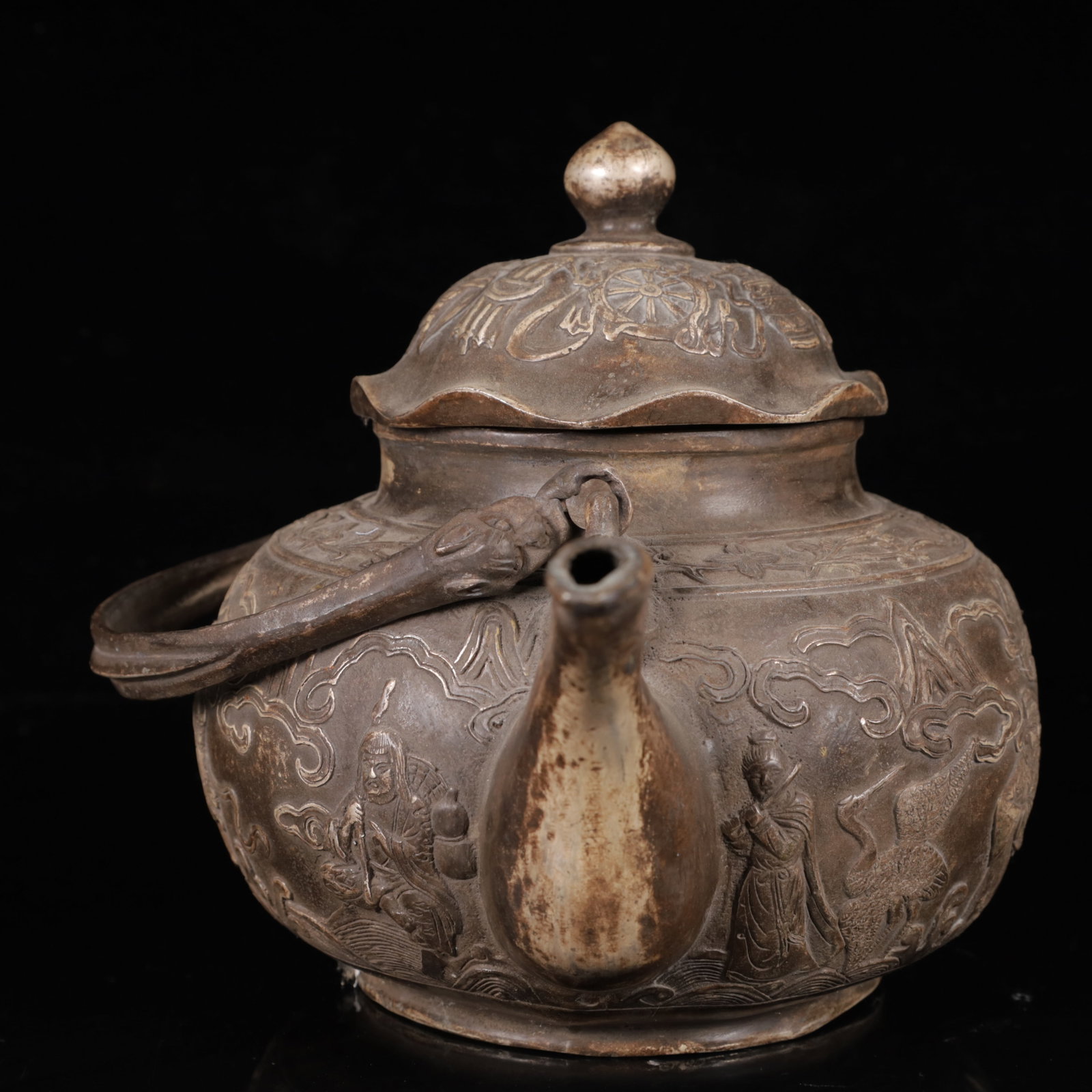 An Exquisite Silver-Plated Bronze Figure Pattern Ewer - 7